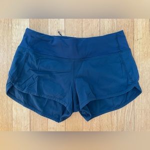 Lululemon Speed Up Low-Rise Lined Short 2.5’ Navy Blue Size 2